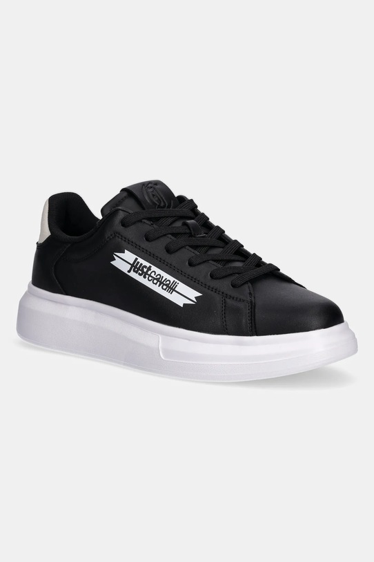 Just Cavalli sneakersy skórzane pozostałe czarny 79QA3SBFZPB63899