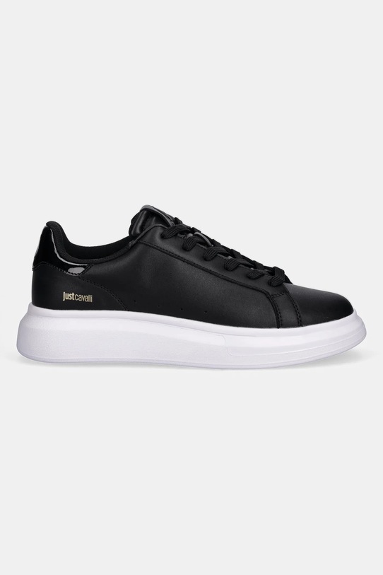 Just Cavalli sneakersy skórzane 79QA3SBGZPB65899 czarny AW25
