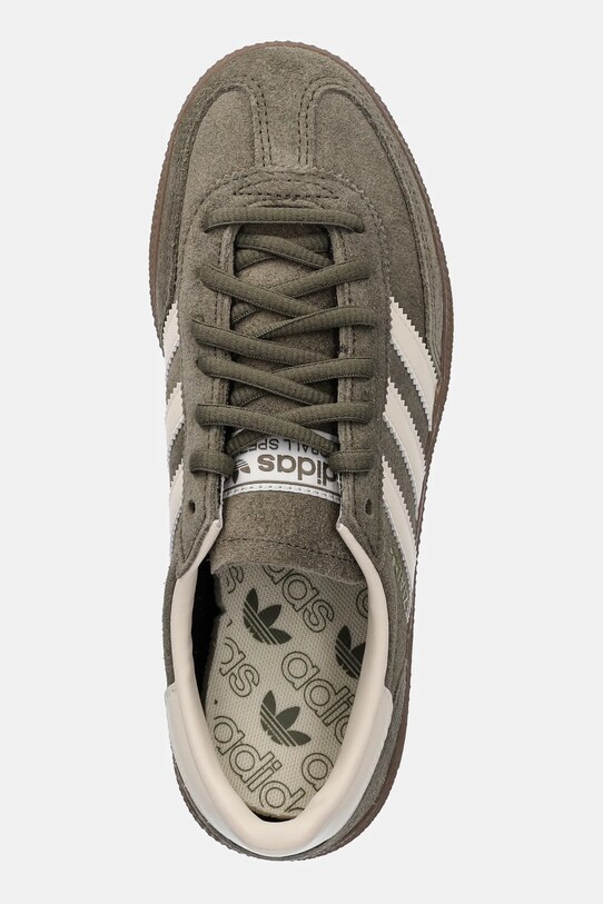 Шкіряні кросівки adidas Originals Handball Spezial зелений JR2121