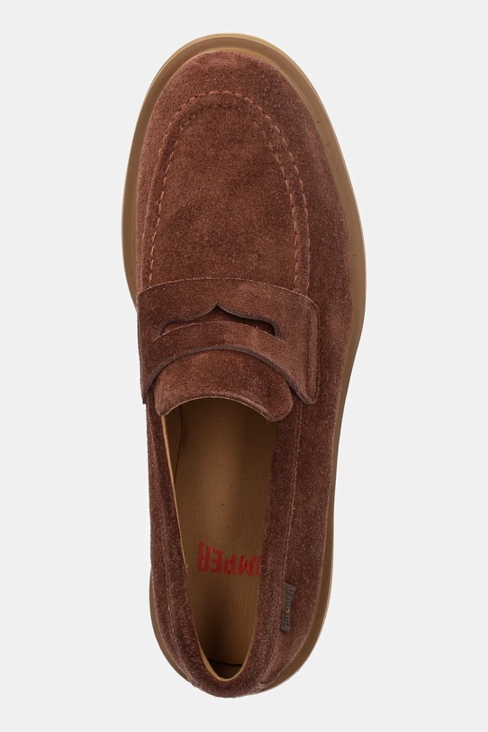 Camper mocasini din piele întoarsă Norman maro K101001.006