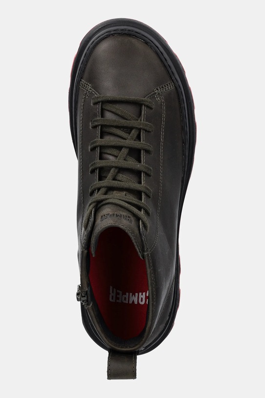 Camper buty wysokie skórzane Brutus+ zielony K300535.003