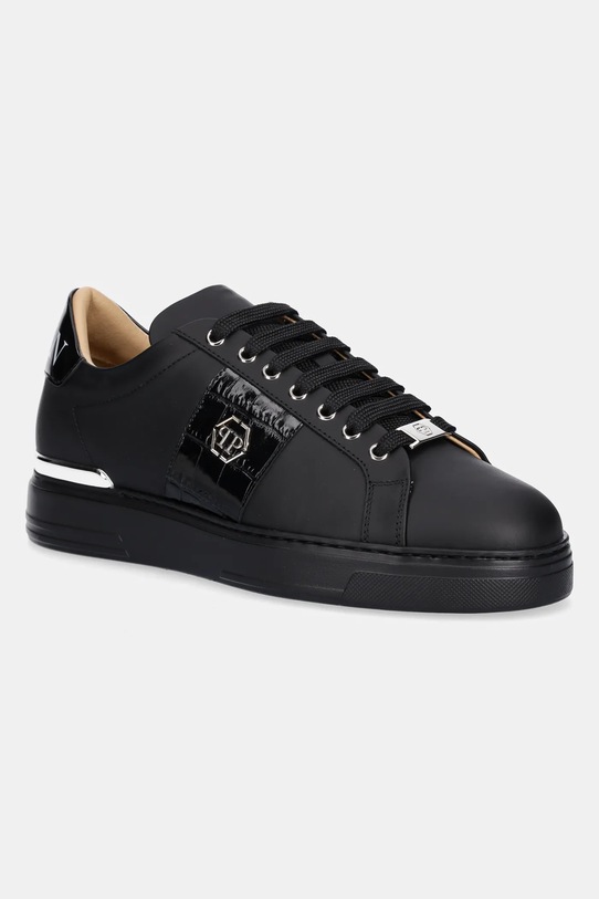 Philipp Plein sneakersy skórzane Band In niska czarny USC0664.PLE010N.0202