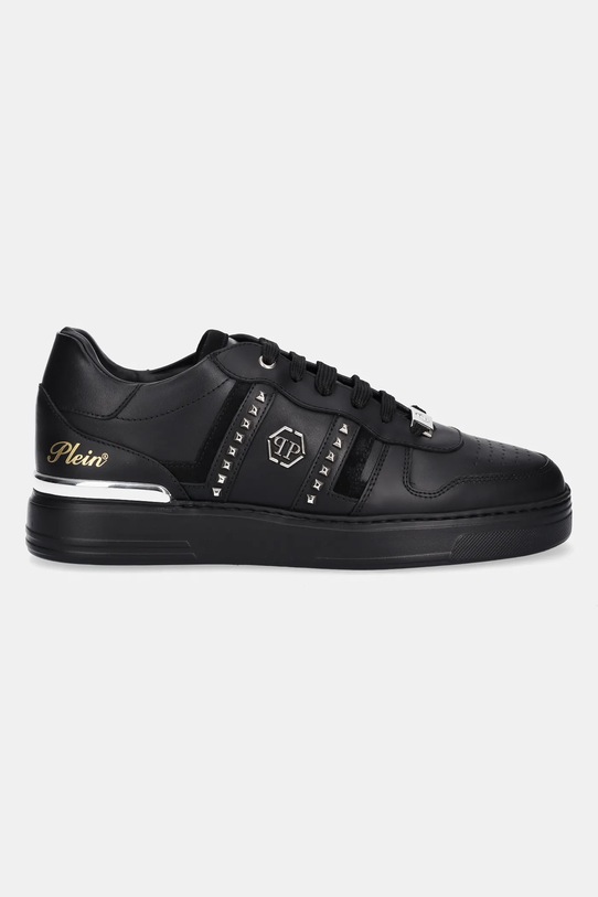 Philipp Plein sneakersy skórzane Lo-Top USC0821.PLE022N.0202 czarny AW25