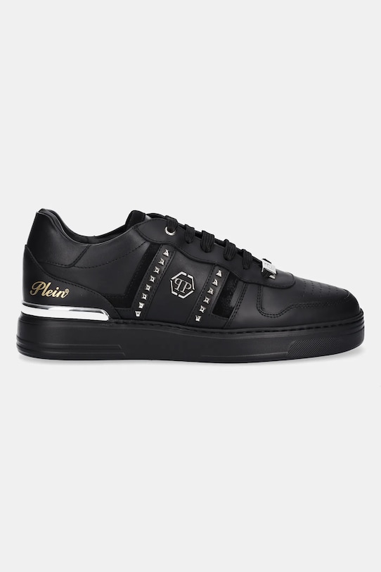 Philipp Plein sneakersy skórzane Lo-Top USC0821.PLE022N.0202 czarny AW25