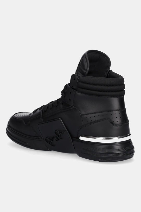 Obuwie Philipp Plein sneakersy skórzane Phantom Kicks High Top USC0822.PLE075N.0202 czarny