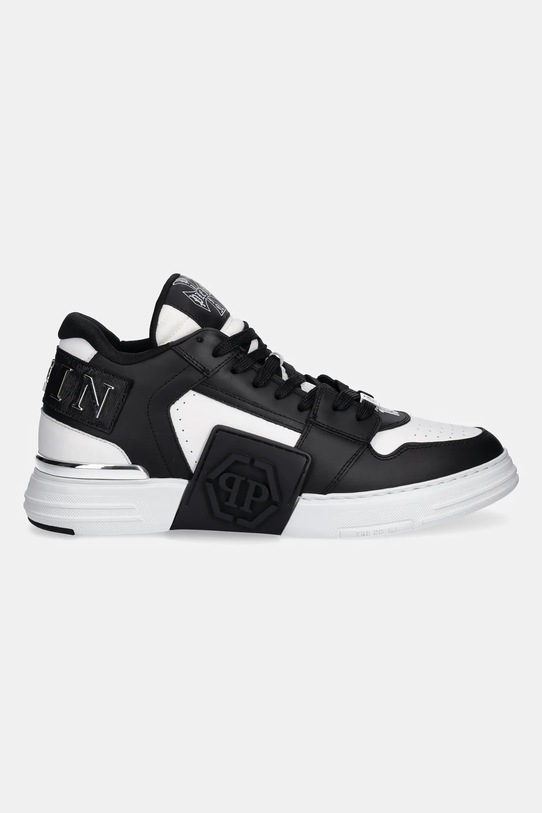 Philipp Plein sneakersy skórzane Lo-Top USC0824.PLE075N.0102 czarny AW25