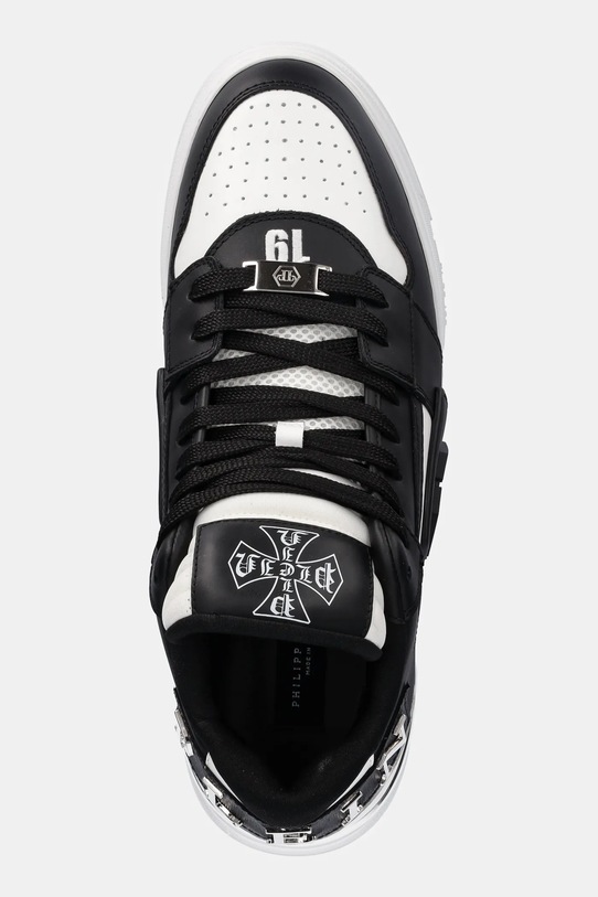 Philipp Plein sneakersy skórzane Lo-Top czarny USC0824.PLE075N.0102