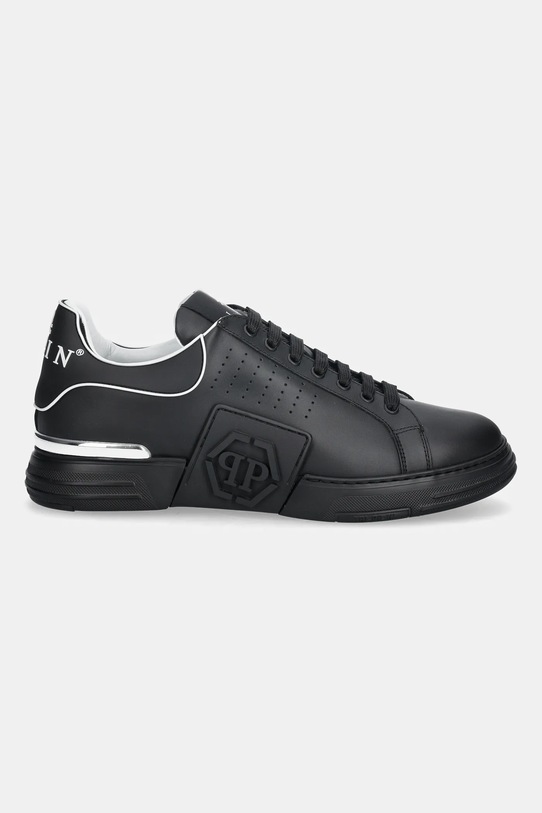 Philipp Plein sneakersy skórzane Phantom Kicks USC0775.PLE005N.0202 czarny AW25