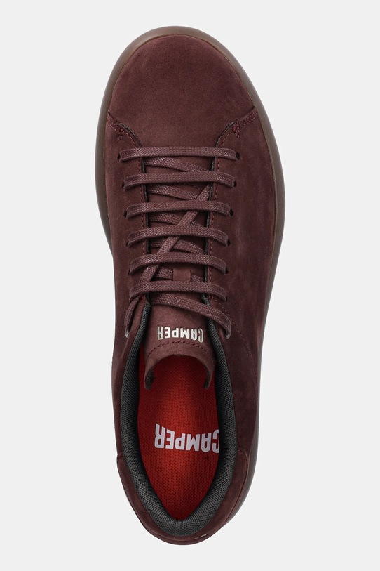 Camper sneakersy nubukowe Pelotas Soller bordowy K101003.007