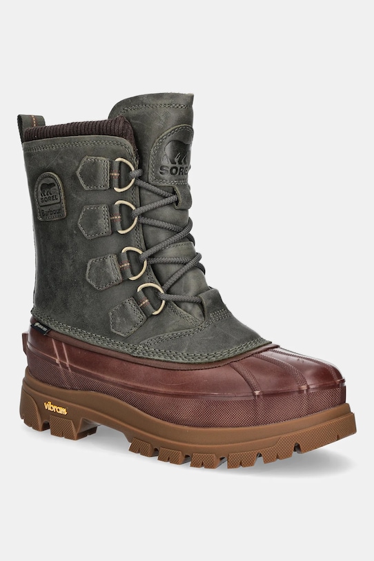 Sorel stivali da neve Sorel x Barbour Caribo isolamento sintetico verde 2154631