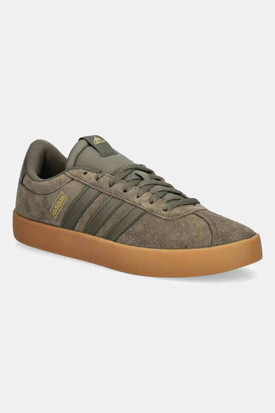 Superge iz semiša adidas Vl Court 3.0 Semiš zelena JR2223