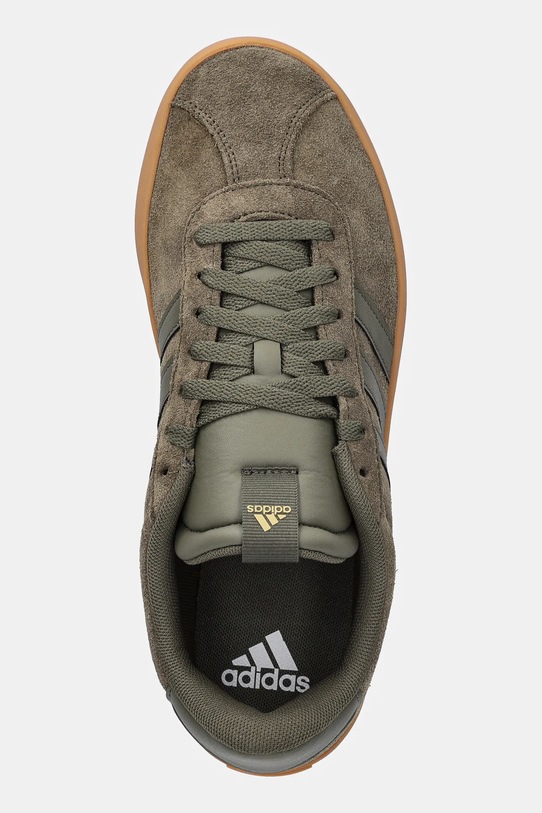 Superge iz semiša adidas Vl Court 3.0 zelena JR2223