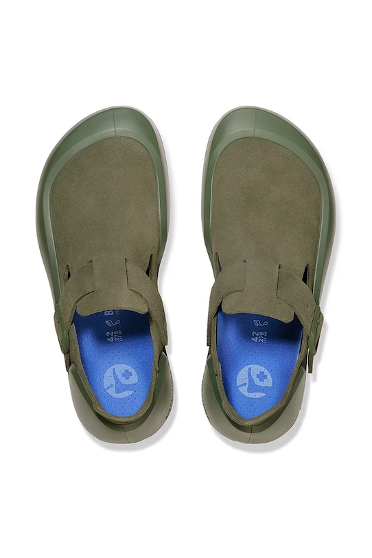 Обувки Половинки обувки от набук Birkenstock Reykjavik 1030098 зелен