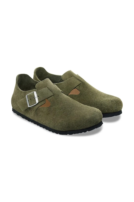 Obuv Semišové poltopánky Birkenstock London 1030797 zelená