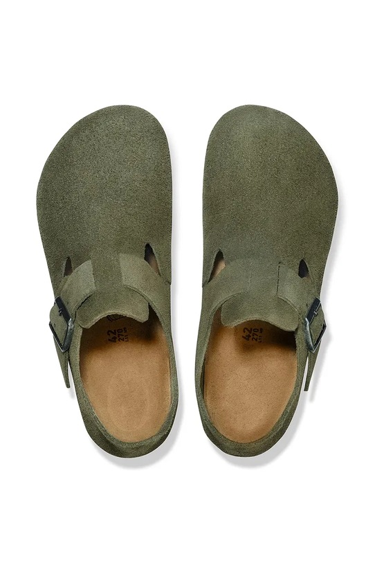 Birkenstock półbuty zamszowe London zielony 1030797