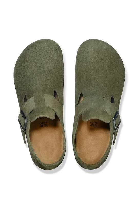 Semišové poltopánky Birkenstock London zelená 1030797