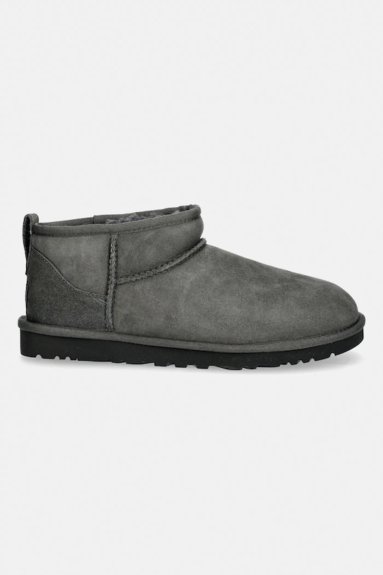 UGG śniegowce zamszowe Classic Ultra Mini 1137391.MLF szary AW25