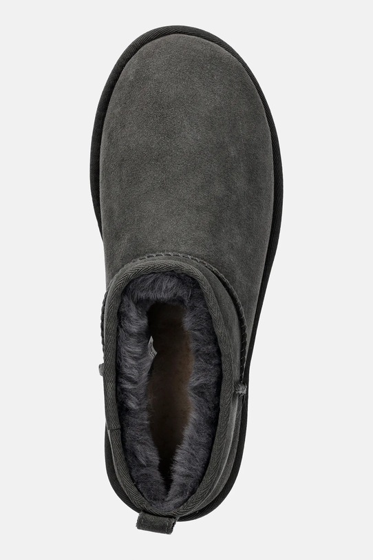 UGG śniegowce zamszowe Classic Ultra Mini szary 1137391.MLF