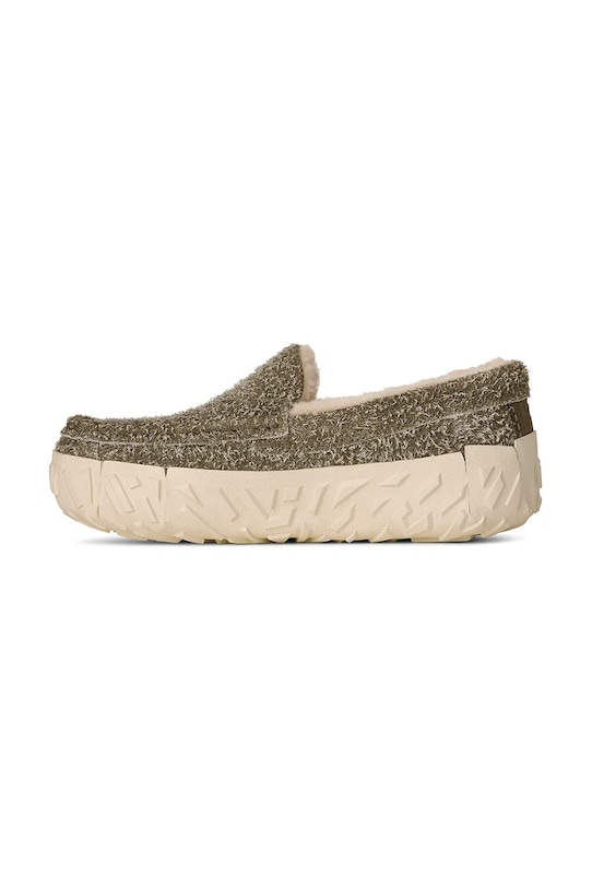 Mokasinke od brušene kože UGG Ascot Wrap Tech zelena 1167670.MBF