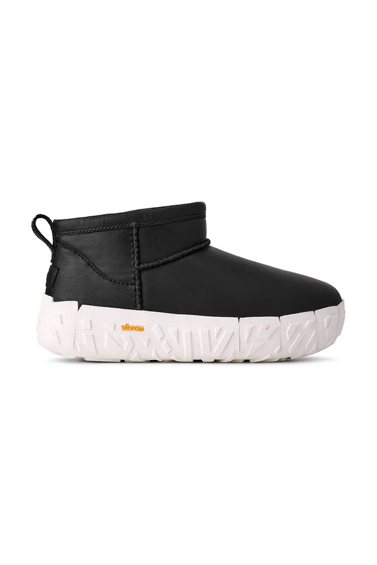UGG śniegowce zamszowe Cl Ultra Mini Wrap Tech Noir ocieplane czarny 1171215.BKJ