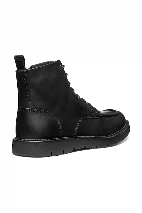 Încălțăminte Geox ghete de piele U POVE U56M7A.000FF.C9999 negru