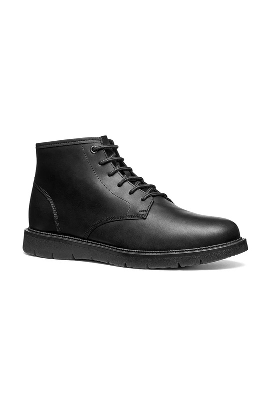 Visoki usnjeni čevlji Geox U POVE U56M7B.000FF.C9999 črna AW25