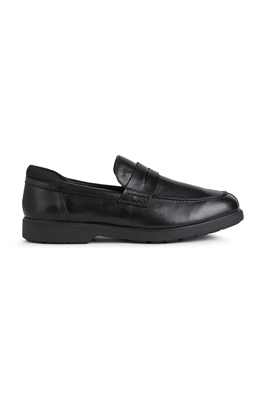Geox mokasyny skórzane U SPHERICA EC11 WIDE eleganckie czarny U25EMB.00043.C9999