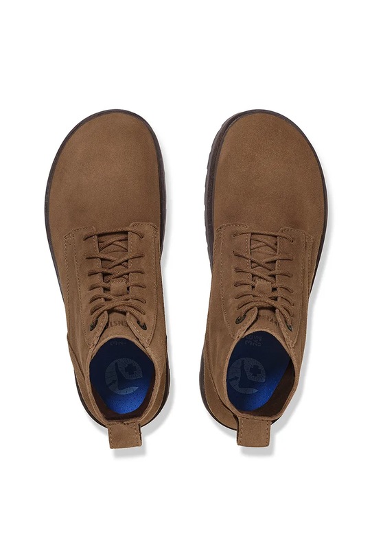 Birkenstock buty zamszowe Highwood Lace Mid M brązowy 1030965