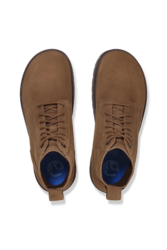 Birkenstock buty zamszowe Highwood Lace Mid M brązowy 1030965