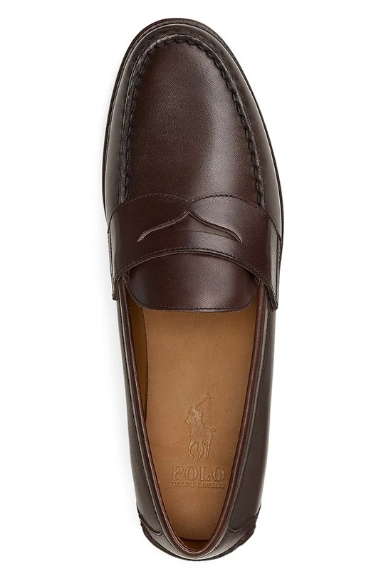 Usnjeni mokasini Polo Ralph Lauren Alston Penny rjava 803978015001.201