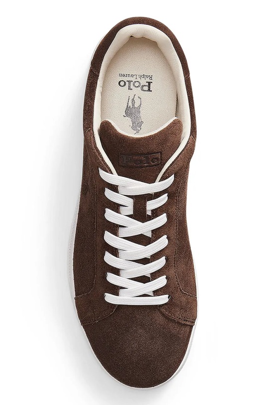 Δερμάτινα αθλητικά παπούτσια Polo Ralph Lauren Hrt Crt Ii καφέ 809973732002.200