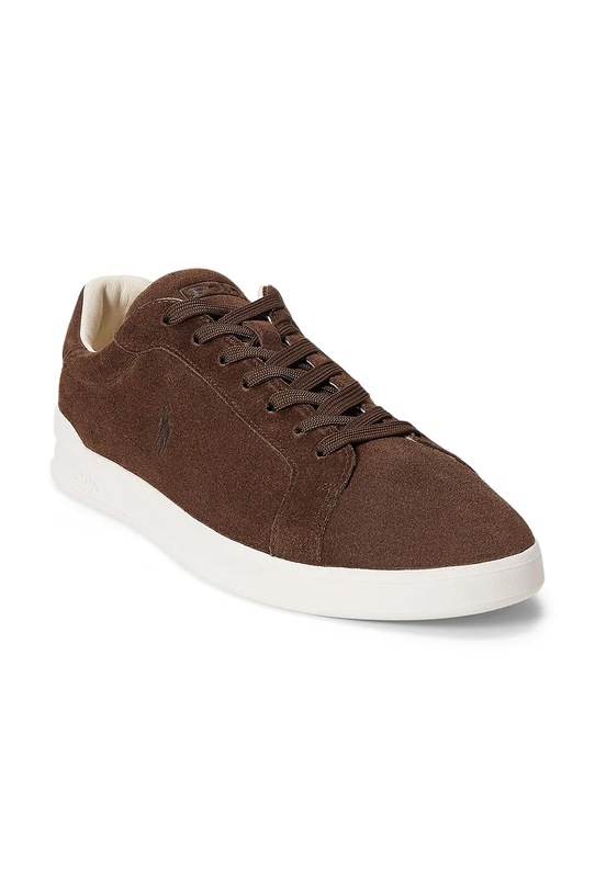 Δερμάτινα αθλητικά παπούτσια Polo Ralph Lauren Hrt Crt Ii 809973732002.200 καφέ