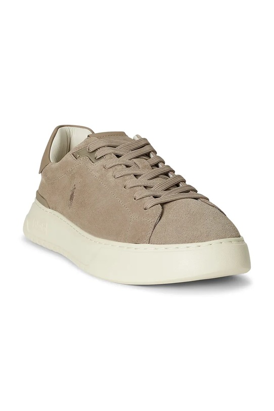 Σουέτ αθλητικά παπούτσια Polo Ralph Lauren Rlite Court 809974096001.200 μπεζ AW25