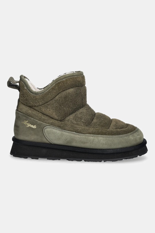 Axel Arigato śniegowce zamszowe Pillow Boot F3374001 zielony AW25