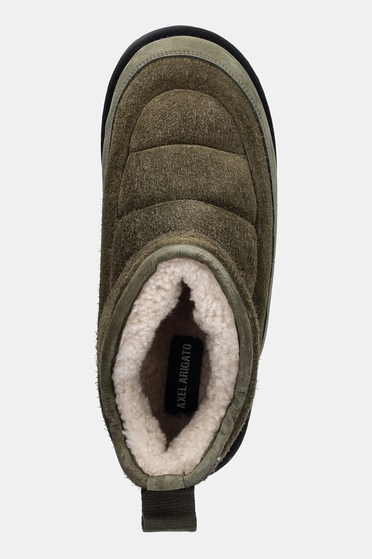 Axel Arigato śniegowce zamszowe Pillow Boot zielony F3374001