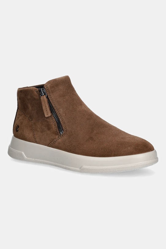 Ecco buty zamszowe Move Zip Bootie pozostałe brązowy 223823.05034