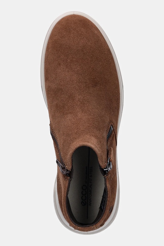 Ecco buty zamszowe Move Zip Bootie brązowy 223823.05034