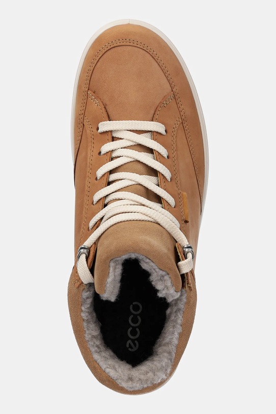Ecco sneakersy nubukowe Soft 7 Tred Warm Gtx brązowy 450493.01291