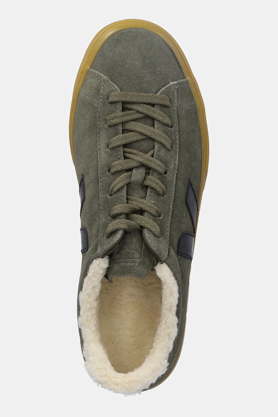 Veja sneakers din piele întoarsă Campo Winter verde CW0320810B