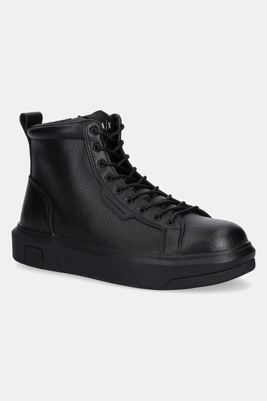 Armani Exchange buty skórzane nieocieplane czarny XM001963.AF19402.UC001
