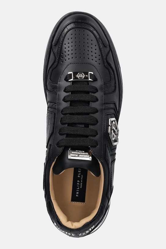 Philipp Plein sneakersy skórzane Low Top czarny USC0757.PLE075.0202