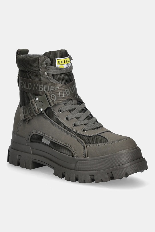 Buffalo sneakers Aspha Com1 Bs finta pelle fiore verde 1400040
