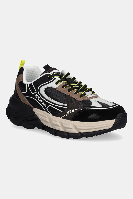 Iceberg sneakersy skórzane ICB-One skóra zamszowa brązowy IU17060S