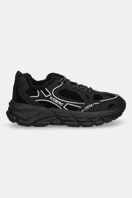Iceberg sneakersy skórzane ICB-One IU17060V czarny AW25
