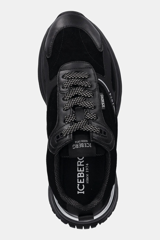 Iceberg sneakersy skórzane Hawk czarny IU175807
