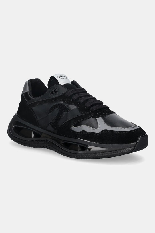 Iceberg sneakersy skórzane Space skóra zamszowa czarny IU180801