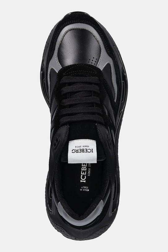 Iceberg sneakersy skórzane Space czarny IU180801