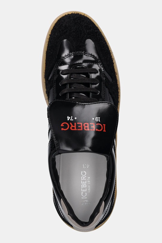 Iceberg sneakersy skórzane California czarny IU180901