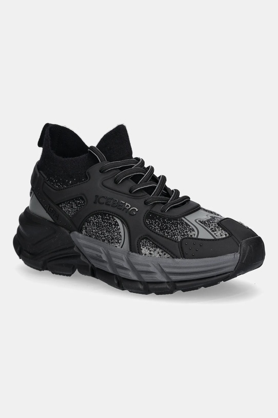 Iceberg sneakersy ICB-One syntetyczny czarny IUSOCK05