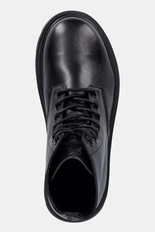 Kožené členkové topánky Guess GARDA čierna FMFGAD.LEA10.BLACK